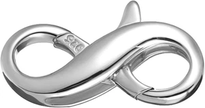 Silber 925 Karabiner Verschluss Armband Halskette Doppel S925 Schmuckverbinder - Bild 1 von 8