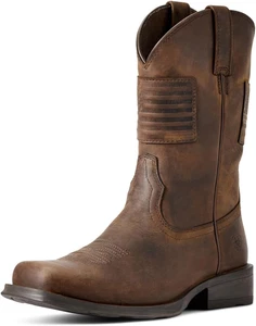 ARIAT Men's Rambler Patriot Western Boot, Distressed Brown - Picture 1 of 6