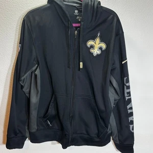 Nike NFL On Field Therma-Fit Hoodie New Orleans Saints Black Full Zip Men’s M - Picture 1 of 7