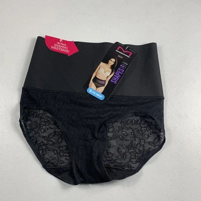 Maidenform Mujer Prendas moldeadoras Ropa interior Calzoncillo Pequeño Negro Encaje Control Abdomen Nuevo con Etiquetas Foto 1 de 4