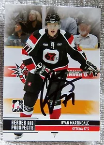 Edmonton Oilers Ryan Martindale signiert 2009/10 ITG H&P Ottawa 67er Karte Auto - Bild 1 von 1