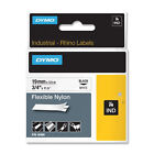 Cartouche d'étiquette industrielle DYMO Rhino 18489 noir sur blanc 3/4"x11,5 pieds