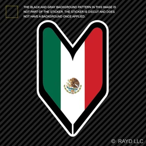 Mexican Driver Badge Sticker Die Cut Decal wakaba leaf soshinoya Mexico MEX MX - Foto 1 di 1