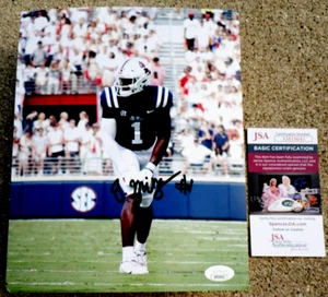 JONATHAN MINGO Ole Miss Rebels SIGNIERTES 8X10 Foto JSA COA CAROLINA PANTHERS C - Bild 1 von 1