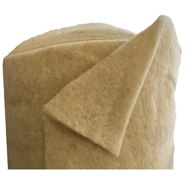 PEMMIPRODUCTS Volumenvlies aus Schafschurwolle 200g/m², 1,5m breit, 5m lang, ca. 15mm dick