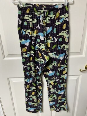 RICK & MORTY PAJAMA PANTS LoungeWear Adult Swim Cartoon Network Large EUC - Image 1 of 4