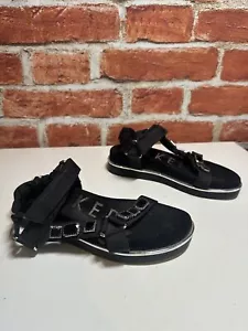 Ted BakeBlackbels Black Memory Foam Platform Sandals Party Shoes UK 2 Eu 35 Kids - Picture 1 of 8