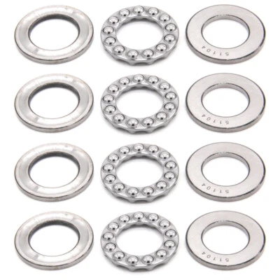 ISSCX 4PCS 51104 Thrust Ball Bearings 20x35x10mm Chrome Steel ABEC3 Single Row Roller