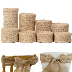 Crafts Jute Burlap Ribbon Wedding Decorative Bag Warrping Gift Packing - Picture 1 of 14