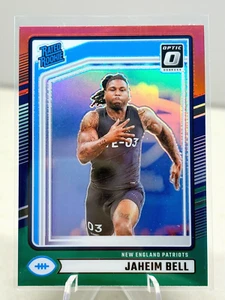 2024 Panini Donruss Jaheim Bell Optic Rated Rookie Red Green Prizm #337 Patriots - Picture 1 of 2