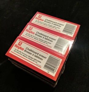 Package Of 12 Felt 5" x 2" x 1" Roylco Chalkboard Erasers - Picture 1 of 3