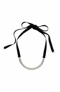 Keep Collective SILBER/SCHWARZ RIPSBAND CHARM HALSKETTE, Vintage/Neu in Verpackung! - Bild 1 von 2