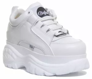 Buffalo 1339-14 2.0 Plateau Low Lace Up For Womens In White Size US 5 - 11 - Picture 1 of 12