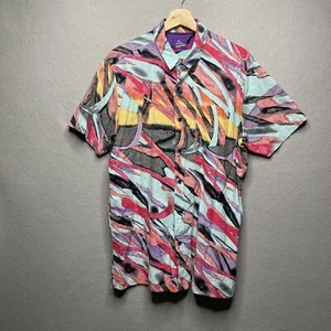 Rip Curl Madsteez Mens Button-Up Shirt M Multi-Color Abstract Print - Picture 1 of 4
