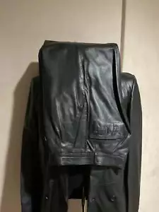 R P LEATHER PANT / BLACK / SIZE 28 1/2” / MADE IN SPAIN - Picture 1 of 5