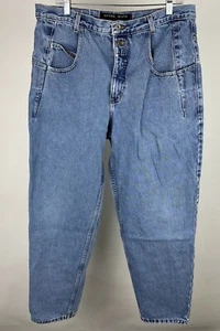 Jeans GUESS de Colección Años 90 Pierna Cónica 35x30 REALMENTE Relajado Envejecido Papá HECHOS EN EE. UU. - Imagen 1 de 17
