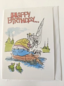 Happy Birthday Greeting Card with Envelope - To World's Greatest Fisherman - Picture 1 of 3