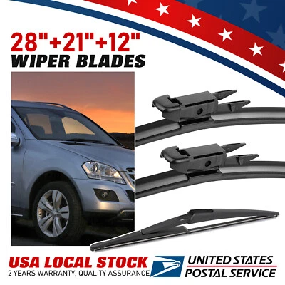 Mute Windshield Wiper Blades 28"21"12" Fit For 2006-2011 Mercedes-Benz ML500/550 - Изображение 1 из 4