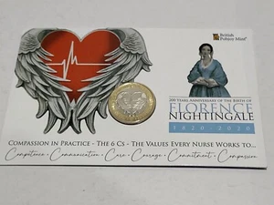 2020 South Georgia & South Sandwich Islands £2 coin Florence Nightingale NHS - Picture 1 of 4