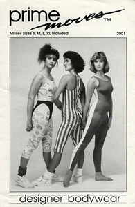 PRIME MOVES 2001 Tank & T-Back Unitards mit französischem Schnitt Tanzhose Gr. S-XL UC VTG - Bild 1 von 4