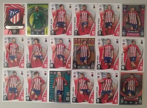 TOPPS MATCH ATTAX 2023-2024 Atlético de Madrid SQUADRA COMPLETA 18 CARD - Picture 1 of 1