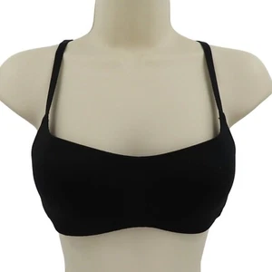 SO 32B Solid Black Perfect Wirefree Bra Padded Wireless Convertible Straps Women - Picture 1 of 12