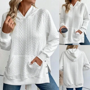 Women Ladies Hoodies Sweatshirt Jumper Baggy Long Sleeve Tops Pullover Plus Size - Picture 1 of 9