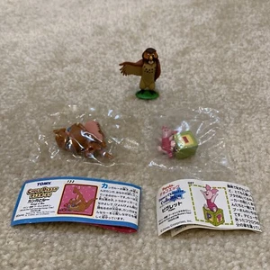 Disney Winnie the Pooh Lote de 3 Mini Figuras de Juguete Tomy Choco Fiesta Roo Piglet Owl - Imagen 1 de 12