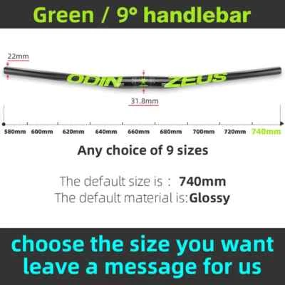 Manillar plano o elevador de carbono para bicicleta de montaña 600-740 mm 31,8 mm Foto 1 de 4