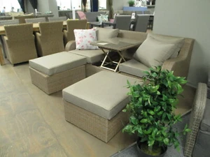 EXCLUSIVE Gartenlounge Gartensofa Multibank Sonnenliege Liegeinsel Sand meliert - Bild 1 von 12