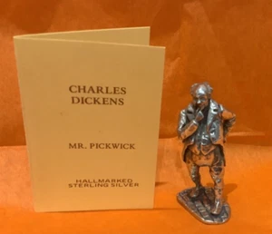 Vintage Pickwick Papers Dickens Silver character Mr Pickwick , hallmarked London - Picture 1 of 3