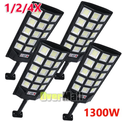 1-4 Lampara Solar Luces De Calle LED Con Sensor Para Exterior Patio Jardin 1300W - Image 1 of 4
