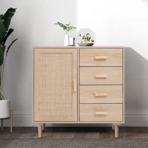 Rustic Wooden Sideboard Chest of Drawer Cabinet Storage Cupboard Bedroom Hallway - Picture 1 of 12