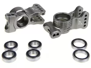 GTB CNC Aluminium 1/8 RC Auto TLR LOSI 8IGHT XE/XT Hinterradnabe Träger Set - Bild 1 von 3