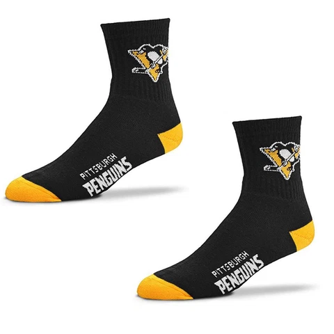 Hockey Pittsburgh Penguins Socks 501 Quarter Length Large Size Mens 10-13 Shoe Cover
