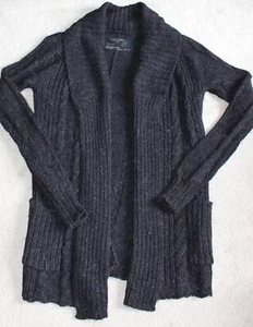 Cardigan All Saints Spitalfields Jack's Place in maglia flessibile misto alpaca, nero -12 - Foto 1 di 7