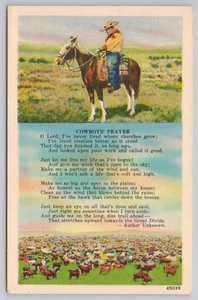 Postkarte Vintage Die Cowboys Gebet - Bild 1 von 2