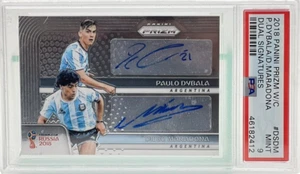 2018 Panini Prizm World Cup Dybala Maradona DUAL AUTO #38/40 #DSDM PSA 9 - Picture 1 of 2