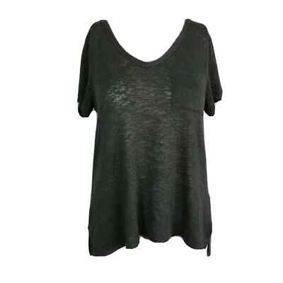 Camisa Comune Mujer Talla S Gris Ligera Tejida Melrose Camiseta Bolsillo Foto 1 de 4