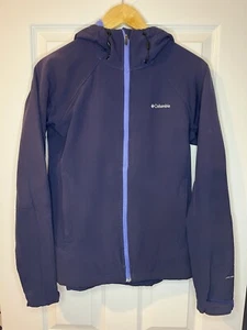 Women’s Columbia Fleece Lined Omni-Shield Full Zip Hooded Coat Medium Blue - Picture 1 of 9