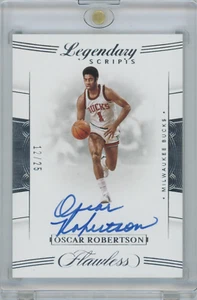 2019-20 Panini Flawless Basketball Oscar Robertson Auto #LS-ORB 12/25 - Foto 1 di 2