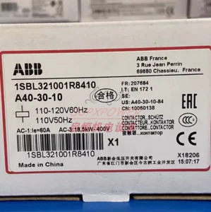 Nuevo Contactor ABB A40-30-10 110V50Hz/110-120V60Hz 1SBL321001R8410 (1 PIEZA) - Imagen 1 de 3