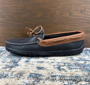 Vtg MINNETONKA MOCCASIN Brown Black Leather Shoes Women's Sz 8.5 USA Made NOS - Picture 1 of 17
