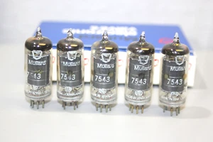 5 NOS NIB Mullard Low Hum 7543 Tube, 539B Tested 105% ofNEW substitute for 6AU6 - Picture 1 of 19