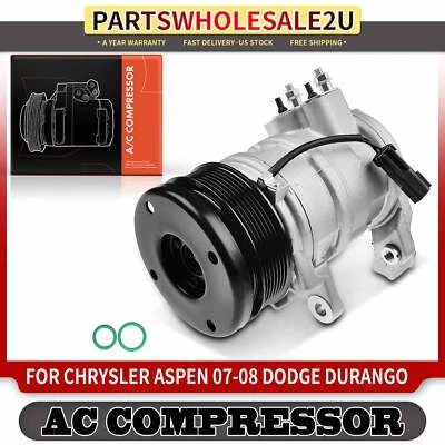 Compresor de aire acondicionado con polea de 7 ranuras para Dodge Durango Chrysler Aspen 55056157AB Foto 1 de 4