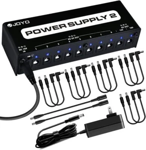 JOYO Alimentatore Pedale Chitarra DC 18V Pedale Alimentatore 10 Porte 9V 12V 18V - Foto 1 di 7