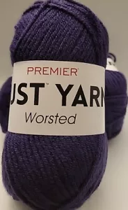 3 SKEINS/BALLS OF PREMIER JUST YARN - PURPLE - Picture 1 of 4