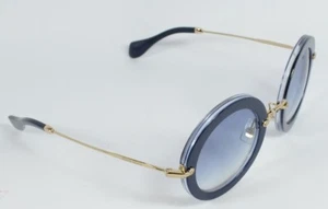Gafas de sol redondas para mujer MIU MIU SMU13N DHI8V1 49 mm azul marino/lente degradada - Imagen 1 de 2