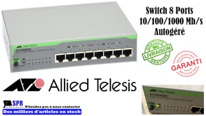 Switch Allied Telesis AT‑GS900/8 – 8 ports Gigabit RJ45 – Autogéré – 10/100/1000 - Imagen 1 de 1