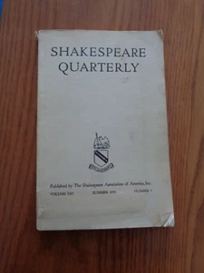 Shakespeare Quarterly, Summer 1970 SC - Imagen 1 de 1
